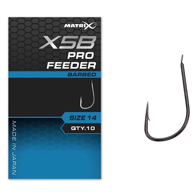 Matrix X5B Pro Feeder Barbed Spade End Hooks 